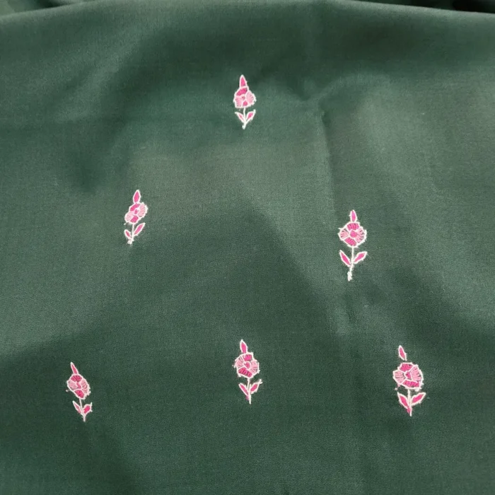 2PC Green Paper Machie Hand Sozni Suit | Sonmarg  Collection - Image 4